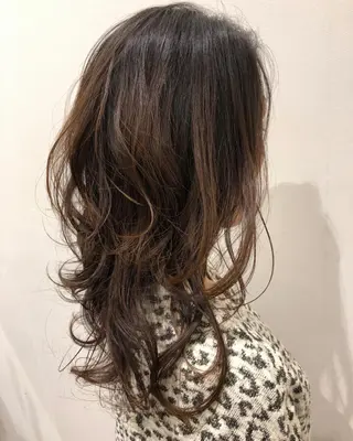 ロング 石田 優菜のヘアスタイル