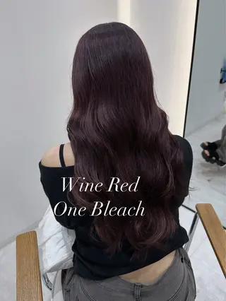 ロング カラー 赤み消し/オリーブ カーキ/福田れんのヘアスタイル