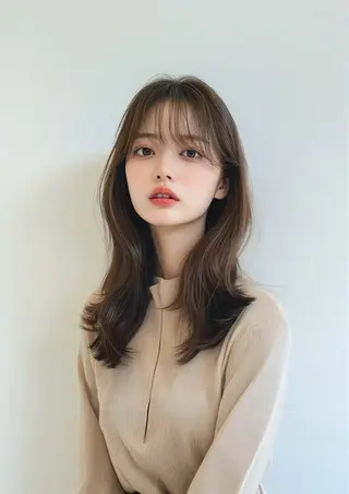 ロング 韓国レイヤーカット/ 美髪矯正/YUIのヘアスタイル