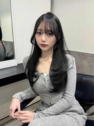 ロング カラー GO TODAY 原宿Verno店所属・韓国系支持率No.1 レイヤー特化/きょうのヘアスタイル