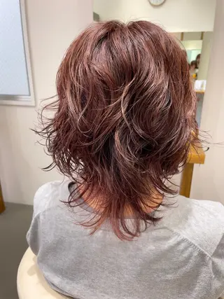 ミディアム カラー パーマ 🎨 SHIORI🥀のヘアスタイル