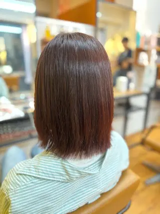 ミディアム カラー カネコ ナナミのヘアスタイル