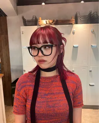 ミディアム カラー ヘアアレンジ さくらい まりこのヘアスタイル