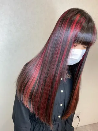 ロング カラー ムトウセイマ/艶髪 /艶ケアWブリーチのヘアスタイル