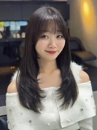 ロング 髪質改善×縮毛矯正 梅田Taichiのヘアスタイル