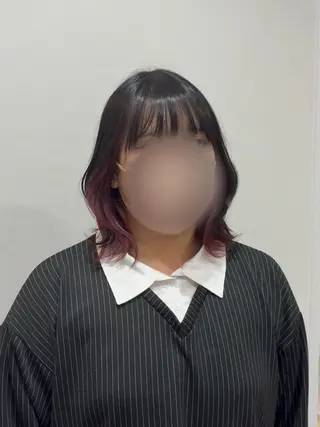 ミディアム 柴田　真衣 .のヘアスタイル