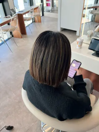 ミディアム カラー ✨髪質改善 縮毛矯正 艶髪 立川 コウキ✨のヘアスタイル