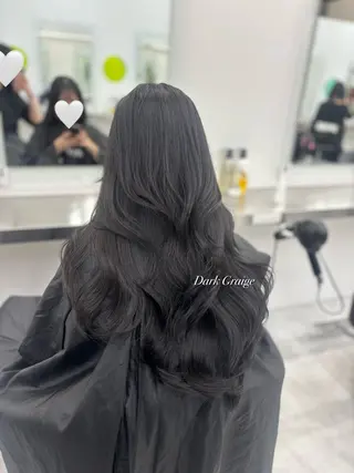 ロング カラー 韓国風暗髪ヘア🤍 🫧MIREIのヘアスタイル