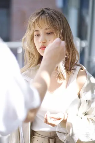 セミロング カラー 小島 光雄のヘアスタイル