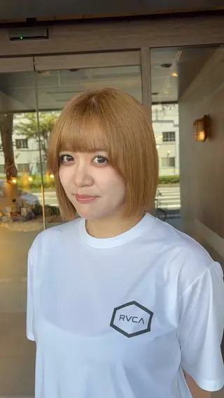 ミディアム 🎀韓国レイヤー/透 明感カラー/airiのヘアスタイル