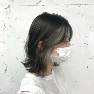 ミディアム カラー Noele hair atelier(ノエルヘアアトリエ)所属・北上ゆい/個性派/ ナチュラルアレンジのヘアスタイル
