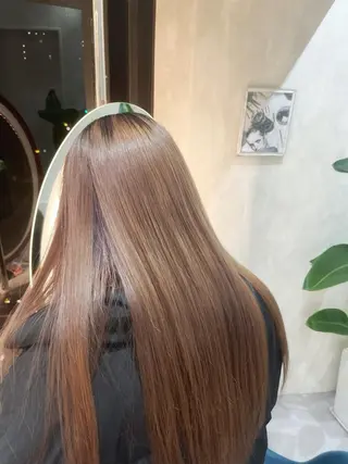 ミディアム カラー ヘアアレンジ ボブ｜韓国｜美髪矯正 ｜amika🌙のヘアスタイル