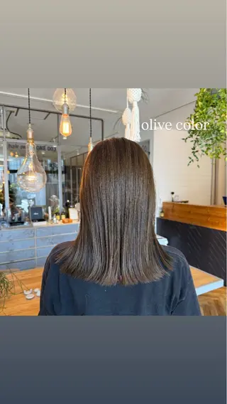 ミディアム カラー ヘアアレンジ みなみ/韓国ボブ/ 韓国レイヤーのヘアスタイル