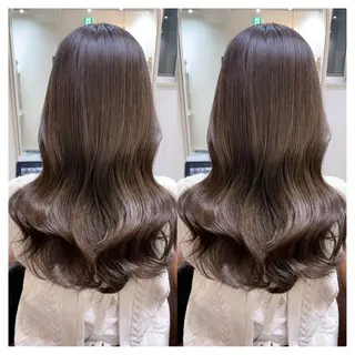 セミロング カラー 村山 茉衣のヘアスタイル