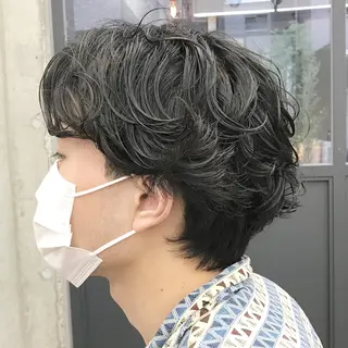 ショート パーマ メンズ ✂︎ウルフ・ショート ✂︎MIKUNIのヘアスタイル
