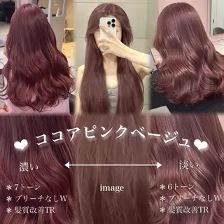 セミロング 盛れる暖色🎀ガーリ ーヘア🎀きっかのヘアスタイル