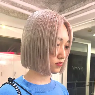 カラー パーマ ヘアアレンジ キッズ 🧨ブリーチー×ボブ レイヤー💎じゅえるのヘアスタイル