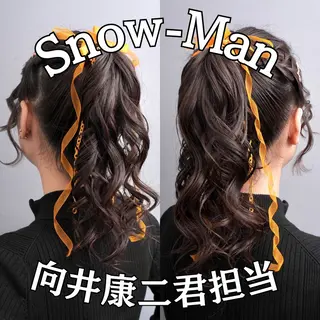 ロング ヘアアレンジ 推し活専用 【派手髪】飯野ゆかりのヘアスタイル