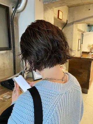 ショート パーマ パーマ/レイヤー 岩山丈一郎のヘアスタイル