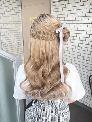 ロング 参列♡デートゆるふわ ヘアメイク🎀みゆうのヘアスタイル