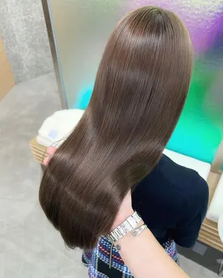 ロング ヘアアレンジ パーマ カラー ヘアケア特化型サロン newi 梅田のヘアスタイル