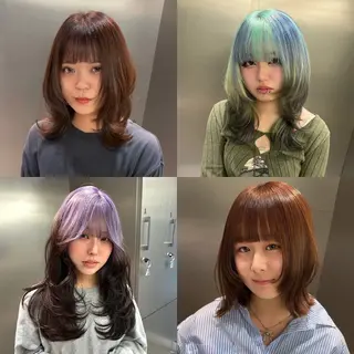 セミロング 大阪ハイトーン /MYUUのヘアスタイル