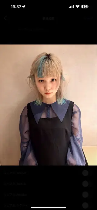 カラー 渋谷/ハイトーン/ 💫airi🪽のヘアスタイル