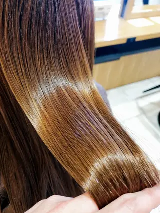 セミロング カラー 曲がるレイヤーカット モテカラー/SYUNのヘアスタイル