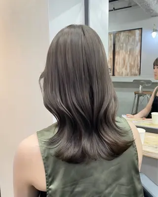 ロング カラー 新宿/韓国ヘア/ 髪質改善ストレートのヘアスタイル