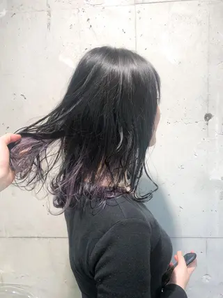 セミロング カラー パーマ ヘアアレンジ メンズ キッズ ネイル マツエク・マツパ Rene'所属・当日予約⭕️ yuriのヘアスタイル