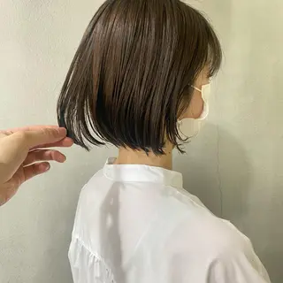 ショート カラー ボブ/パーマ ミヒラケイタのヘアスタイル