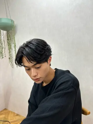 メンズ メンズカット/ フェザーパーマ/げんのヘアスタイル