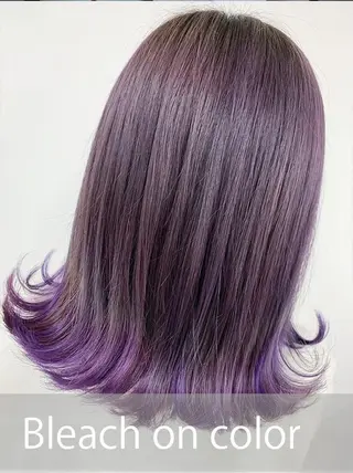 セミロング カラー PEQSS HAIRのヘアスタイル