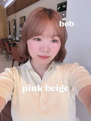 ショート 似合わせ/ベージュ /レイヤー/りほ🤍のヘアスタイル