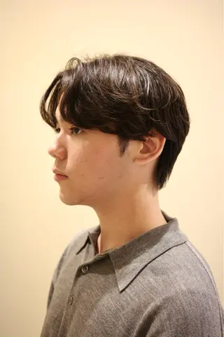 メンズ 韓国ヘア/髪質改善/ レイヤー/ブラウンのヘアスタイル