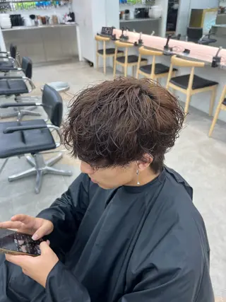 パーマ 🌀ソヘル/シャドウ ✨/メンズパーマ/栄のヘアスタイル