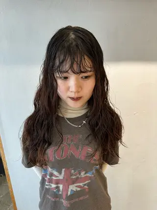 ロング パーマ REINA☁️透明感 カラー/ぷつっと♡のヘアスタイル