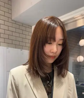 ミディアム ୨୧柔らかいカラー nozomi ୨୧のヘアスタイル