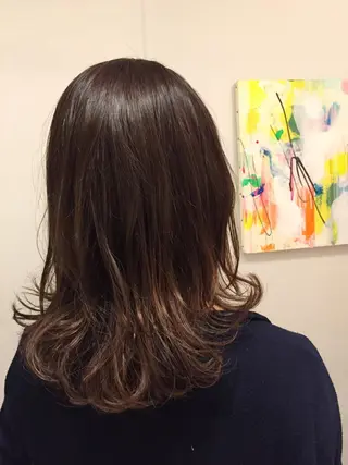 セミロング カラー 💘透明感カラー💘 沖本 将宏のヘアスタイル