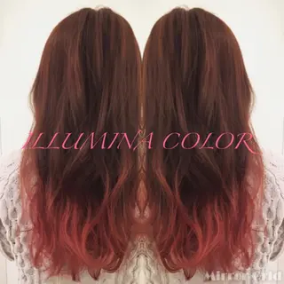 ミディアム カラー due hair 京都駅前店 MILBON オージュア認定サロン【デューヘアー】所属・ハイトーンブリーチ 土坂 由志【京都】のヘアスタイル