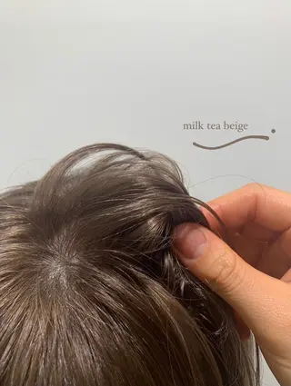 ミディアム カラー 淺井 捺央のヘアスタイル