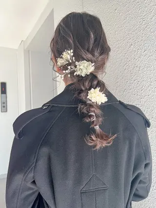 セミロング カラー ヘアアレンジ カラーパティシエ facce🌼ikoのヘアスタイル