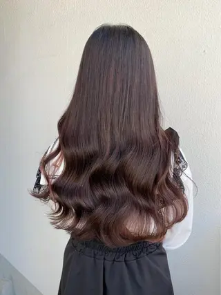 セミロング 艶カラー の達人のヘアスタイル