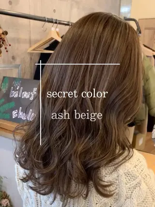 セミロング カラー 美容室 _WHITE＋ 南海難波店【アンダーホワイトプラス】所属・✨レイヤー/透明感 /豊嶋里緒✨のヘアスタイル