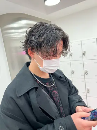 ミディアム パーマ メンズ トレンド/レイヤー うる艶🪞CANDYのヘアスタイル