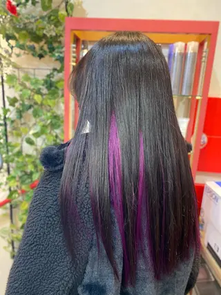 ロング ゆぴ☾‪/推しカラー /ハイトーンのヘアスタイル
