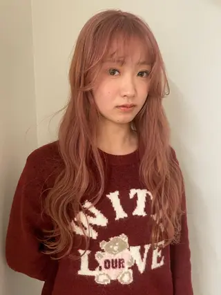 ロング tonari所属・ブリーチモデル/ カットモデル/Riaのヘアスタイル