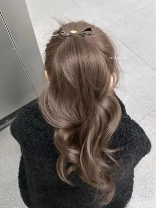 カラー 透ける透明感カラー 🤍anju🎀のヘアスタイル