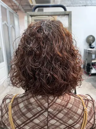 ショート 紙屋町ショート /ボブ　パーマ河内蓮のヘアスタイル