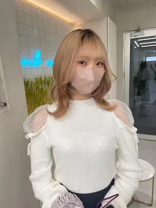 セミロング 韓国ヘア/レイヤー Londエレンのヘアスタイル